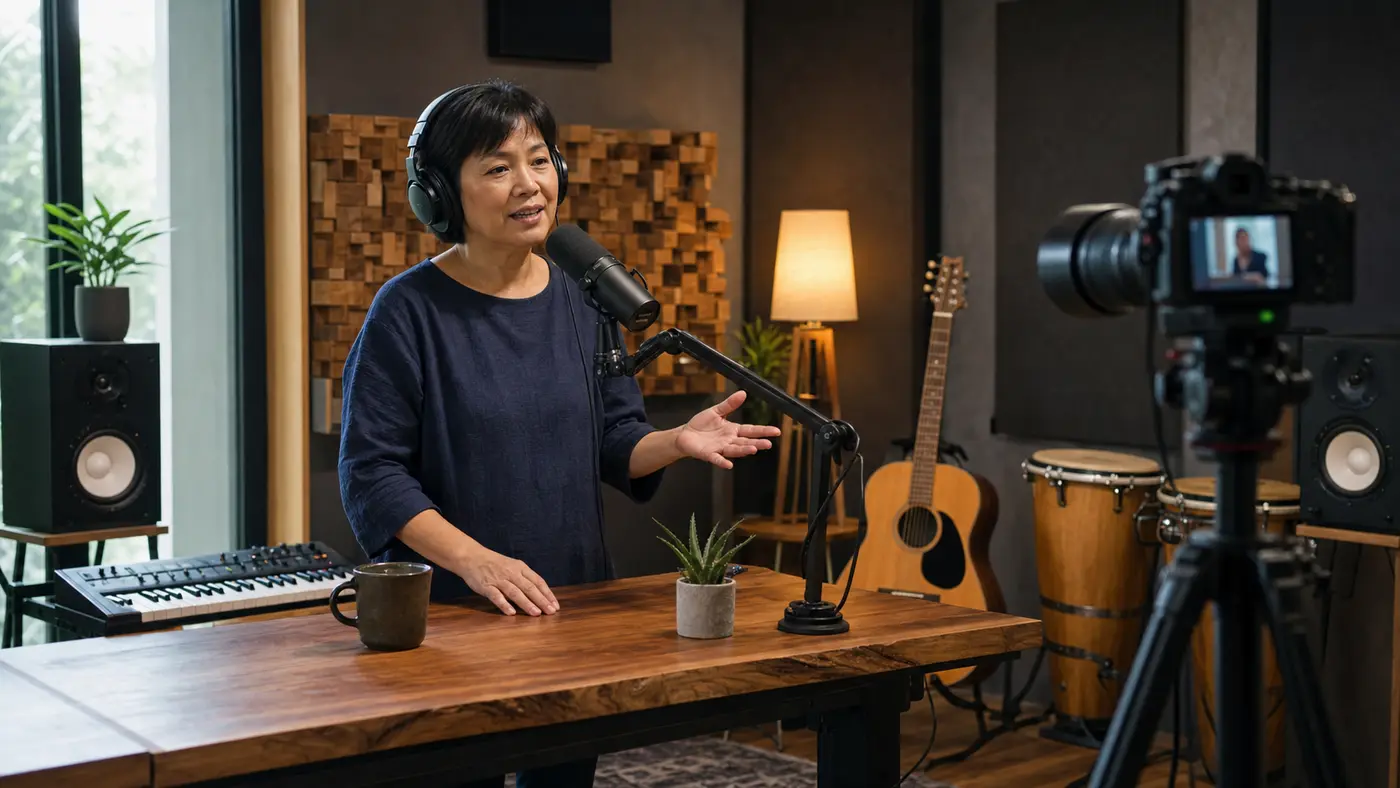 Two usage scenarios for accompaniment: recording covers over it, or using it as background music for narration.