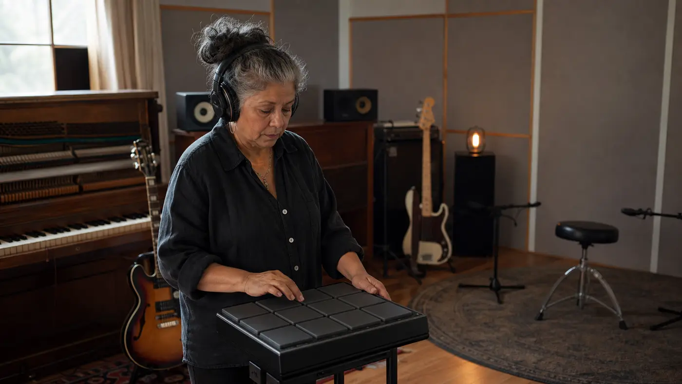 A drumless accompaniment with drums removed, perfectly preserving the arrangement of vocals and other instruments